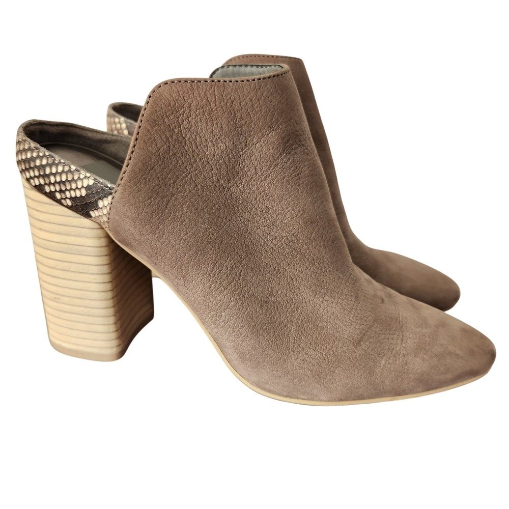 Dolce Vita Leather‎ heeled Mules pointed toe snake skin 7.5 Mob Wife Aesthetic